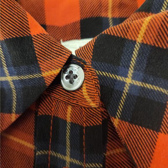 Equipment Red Black Plaid Silk Button Down Blouse Size M - Picture 6 of 12